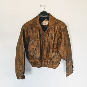 Vintage Brown Leather Jacket